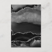 Carte D'accompagnement Arche d'agate d'argent noir moderne Détails Mariag (Dos)