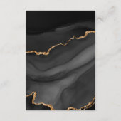 Carte D'accompagnement Arche d'agate d'or noir moderne Détails du Mariage (Dos)