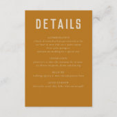 Carte D'accompagnement Arche géométrique Boho moderne Mariage beige doré (Devant)