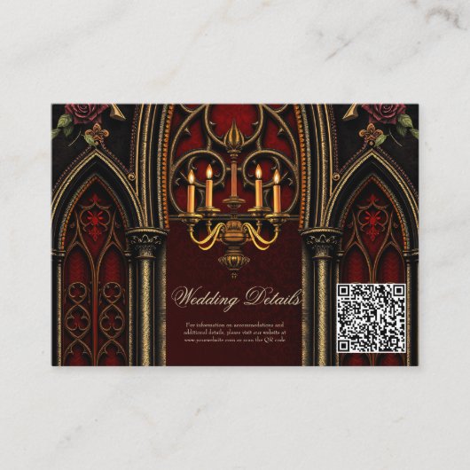 Carte D'accompagnement Arche gothique aux crânes. (Devant)