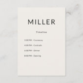 Carte D'accompagnement Architectural Wedding Details Timeline (Dos)