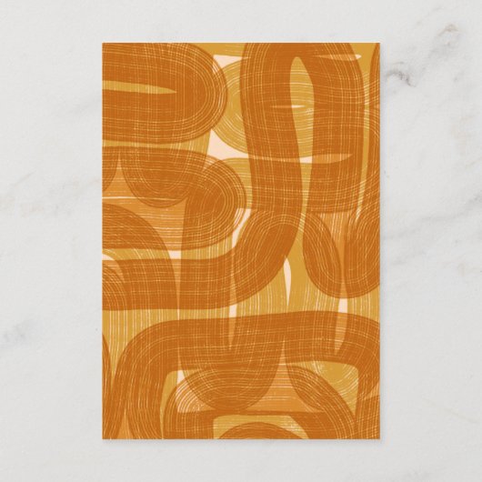 Carte D'accompagnement Arcs et courbures rétro et lignes Détails jaunes E (Dos)