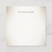 Carte D'accompagnement Arelquin noir et blanc Dramatique Monogramme perso (Dos)