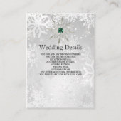 Carte D'accompagnement argent Emerald Green Mariage (Devant)