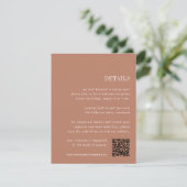 Carte D'accompagnement Argile du désert | Détails du Mariage tout-en-un (Debout devant)