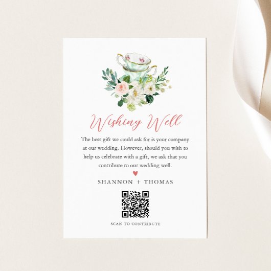 Carte D'accompagnement ARIA Tea Party Wait Well Enclôture Card