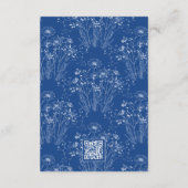 Carte D'accompagnement Arrière - plan bleu simple Fleur sauvage Détails M (Dos)