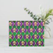 Carte D'accompagnement Arrière - plan de bijoux Mardi Gras (Debout devant)