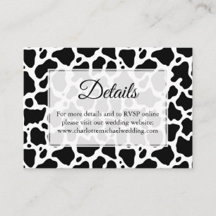 Carte D'accompagnement Arrière - plan Motif de vache