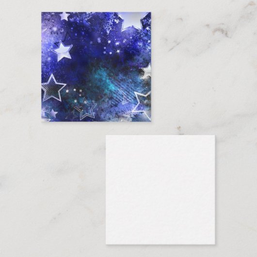 Carte D'accompagnement Arrière - plan spatial avec étoiles (Devant / Derrière)