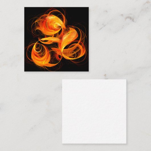 Carte D'accompagnement Art Abstrait Fireball (Devant / Derrière)