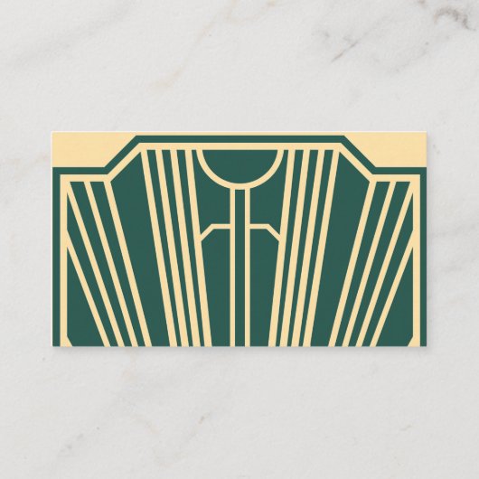 Carte D'accompagnement Art Deco Art Nouveau Striped Gold Tone RSVP (Dos)