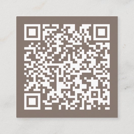 Carte D'accompagnement Art déco Brown | Code QR | Analyse Mariage vers RS (Dos)