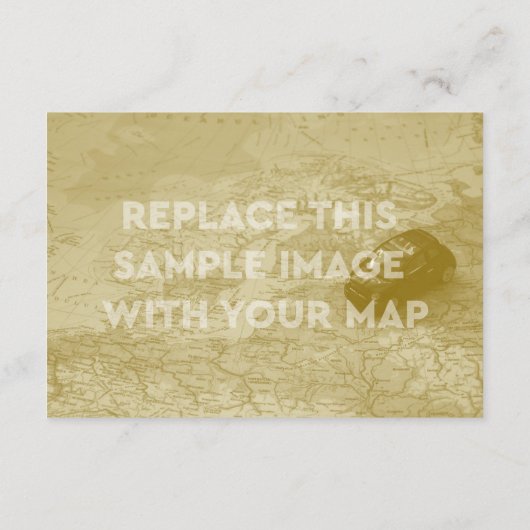 Carte D'accompagnement Art Déco Gold Bleu foncé Mariage Plan d'accès (Dos)