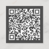 Carte D'accompagnement Art déco gris foncé | Code QR | Mariage RSVP (Dos)