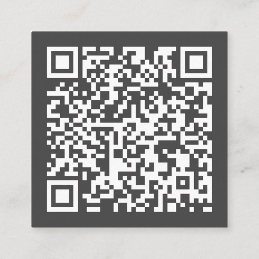 Carte D'accompagnement Art déco gris foncé | Code QR | Mariage RSVP (Dos)