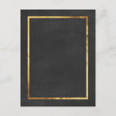 Carte D'accompagnement Art Déco moderne Gold & Black Mariage Insérer des (Dos)