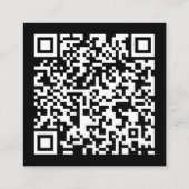 Carte D'accompagnement Art déco noir | Code QR | Mariage RSVP (Dos)