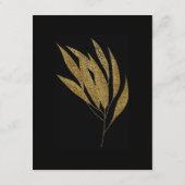 Carte D'accompagnement Art Déco Rose d'or noir Mariage (Dos)