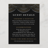 Carte D'accompagnement Art Déco String Lights Guest Detail Enclôture Card (Devant)