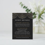 Carte D'accompagnement Art Déco String Lights Guest Detail Enclôture Card (Debout devant)