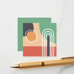 Carte D'accompagnement Art moderne arc-en-ciel abstrait et soleil