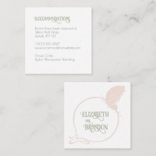 Carte D'accompagnement Art Nouveau Blush Vintage Butterfly Hébergements