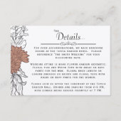 Carte D'accompagnement Art Nouveau Botanique Formel Détails du Mariage (Devant)