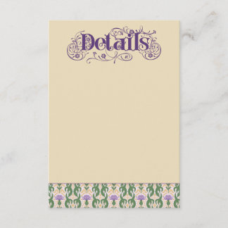 Carte D'accompagnement Art Nouveau Élégant Chardon Jaune Vintage