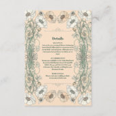 Carte D'accompagnement Art Nouveau Floral mariage (Devant)