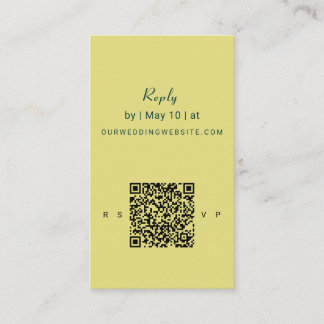 Carte D'accompagnement Art Nouveau Lily Wedding | QR Code Reply