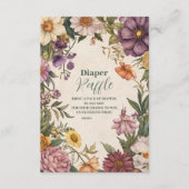 Carte D'accompagnement Art Nouveau Victorien Baby shower Diapper Raffer (Devant)