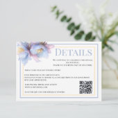 Carte D'accompagnement Artistic Pastel Botanical Florals Wedding (Debout devant)