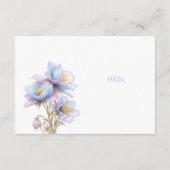 Carte D'accompagnement Artistic Pastel Botanical Florals Wedding (Dos)