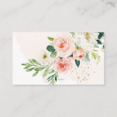 Carte D'accompagnement ArtsApp H2 Blush rose Roses Livres pour le Baby sh (Dos)