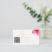 Carte D'accompagnement ArtsApp Paradise Shore Code QR Faux Or RSVP (Debout devant)
