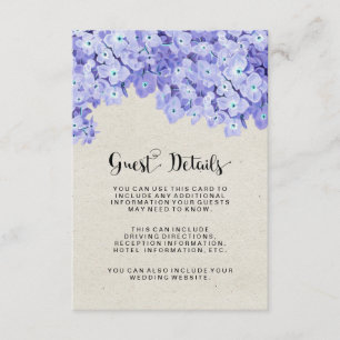 Carte D'accompagnement Assez Rustique Détails pour invité de mariage flor