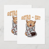 Carte D'accompagnement Astro Cat (Devant / Derrière)