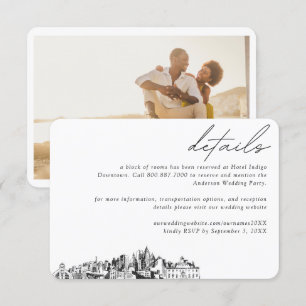 Carte D'accompagnement Atlanta Mariage Hotel Détails du bloc de chambre