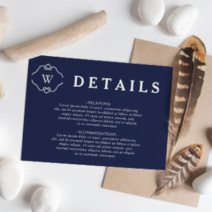 Carte D'accompagnement Attacher les détails du Mariage de noeud