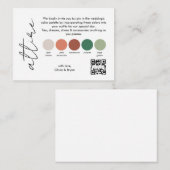Carte D'accompagnement Attrait Mariage minimaliste | Code QR (Devant / Derrière)