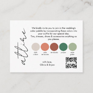 Carte D'accompagnement Attrait Mariage minimaliste   Code QR