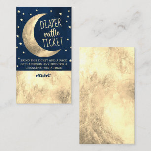 Carte D'accompagnement Au-Dessus De La Lune   Billet de rabat Baby shower