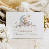 Carte D'accompagnement Au-Dessus De La Lune Combien De Candies Baby showe