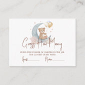 Carte D'accompagnement Au-Dessus De La Lune Combien De Candies Baby showe (Devant)