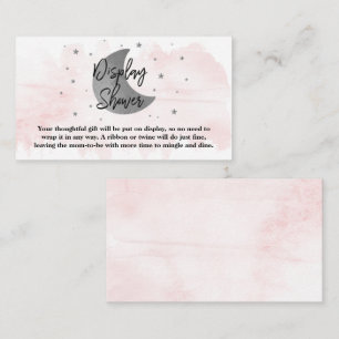 Carte D'accompagnement Au-Dessus De La Lune Filles Baby shower douche