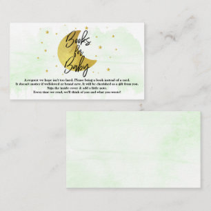 Carte D'accompagnement Au-Dessus De La Lune Livres De Baby shower Neutr