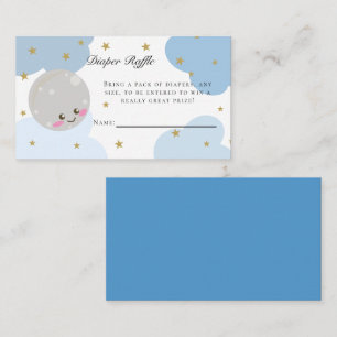 Carte D'accompagnement Au-dessus du Baby shower de la Lune Déchets Raffle