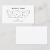 Carte D'accompagnement aucun cadeau s'il vous plaît, note cadeaux de mari (Devant / Derrière)