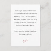 Carte D'accompagnement Aucun enfant Mariage ou accueil (Devant)